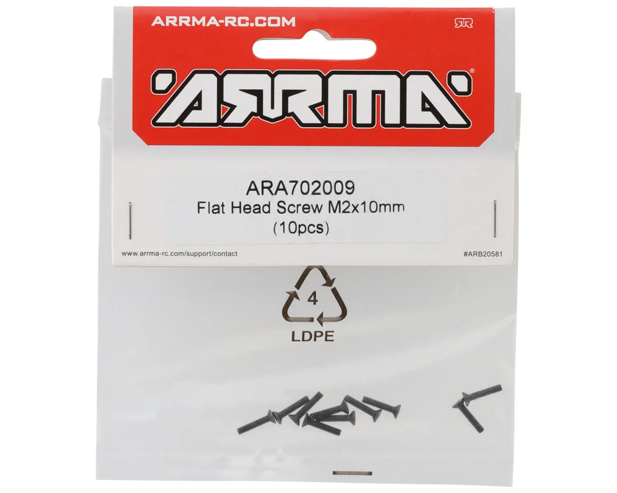 Arrma 2x10mm Flat Head Screw (10)