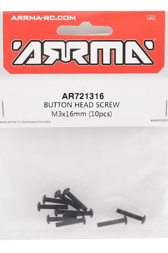 Arrma 3x16mm Button Head Hex Screw (10)