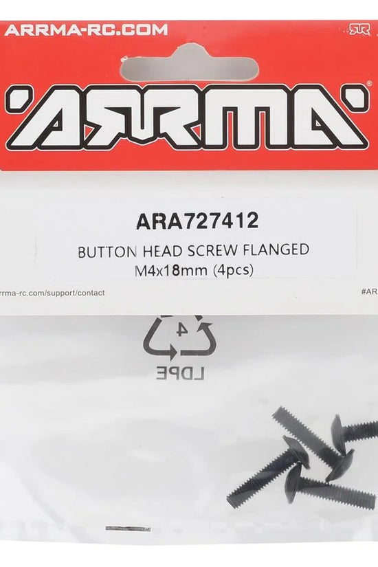 Arrma Button Head Screw Flanged M4x18mm (4)