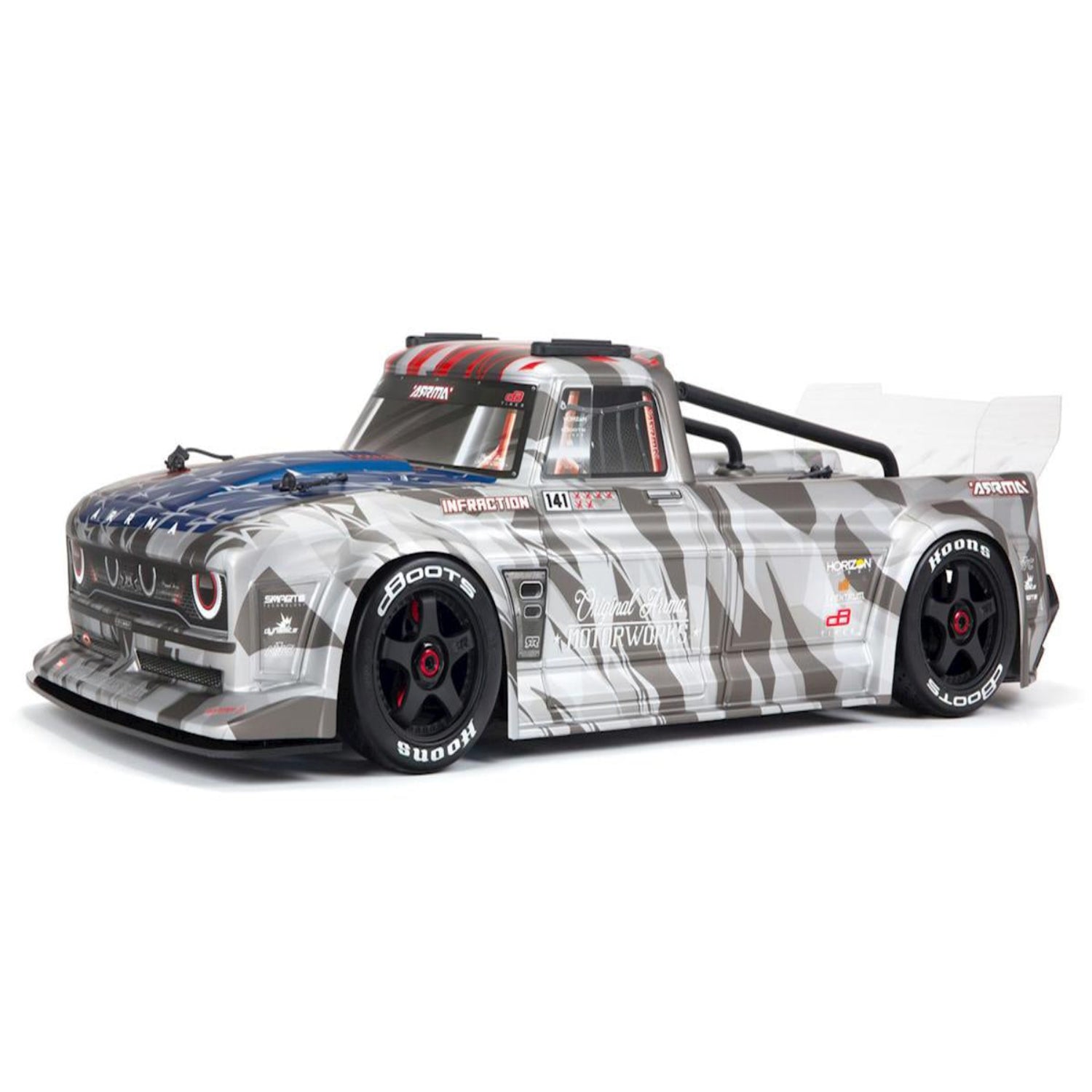 Arrma Infraction V2 6S BLX Brushless 1/7 RTR Electric 4WD Street Bash Truck (Silver) w/DX3 2.4GHz Radio, Smart ESC & AVC