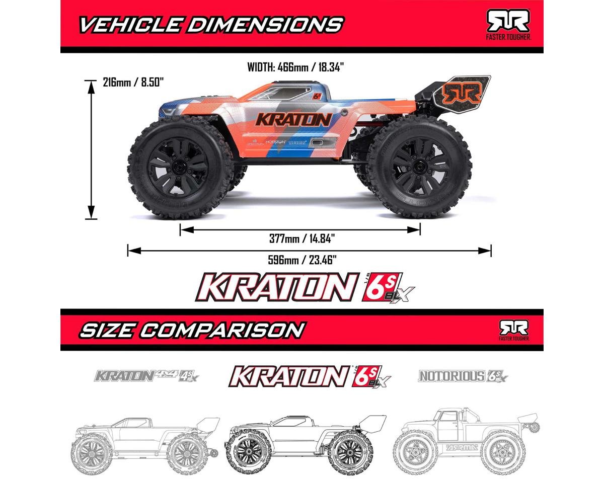 Arrma Kraton 6S BLX RTR 1/8 4WD Brushless Speed Truck (Green/Black) (V6) w/SLT3 2.4GHz Radio