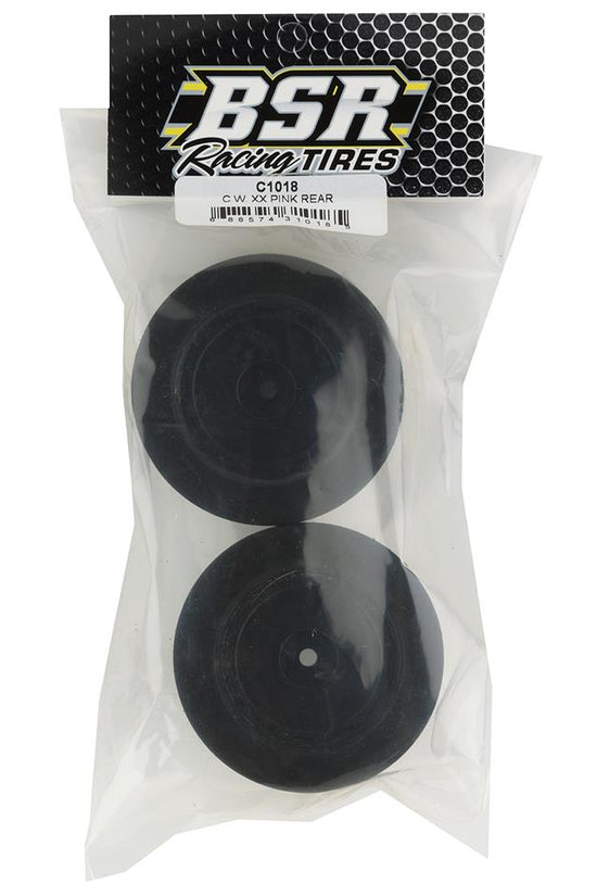 BSR Racing Custom Works Dirt Oval Rear Mounted Foam Tires (2) (Double Pink)