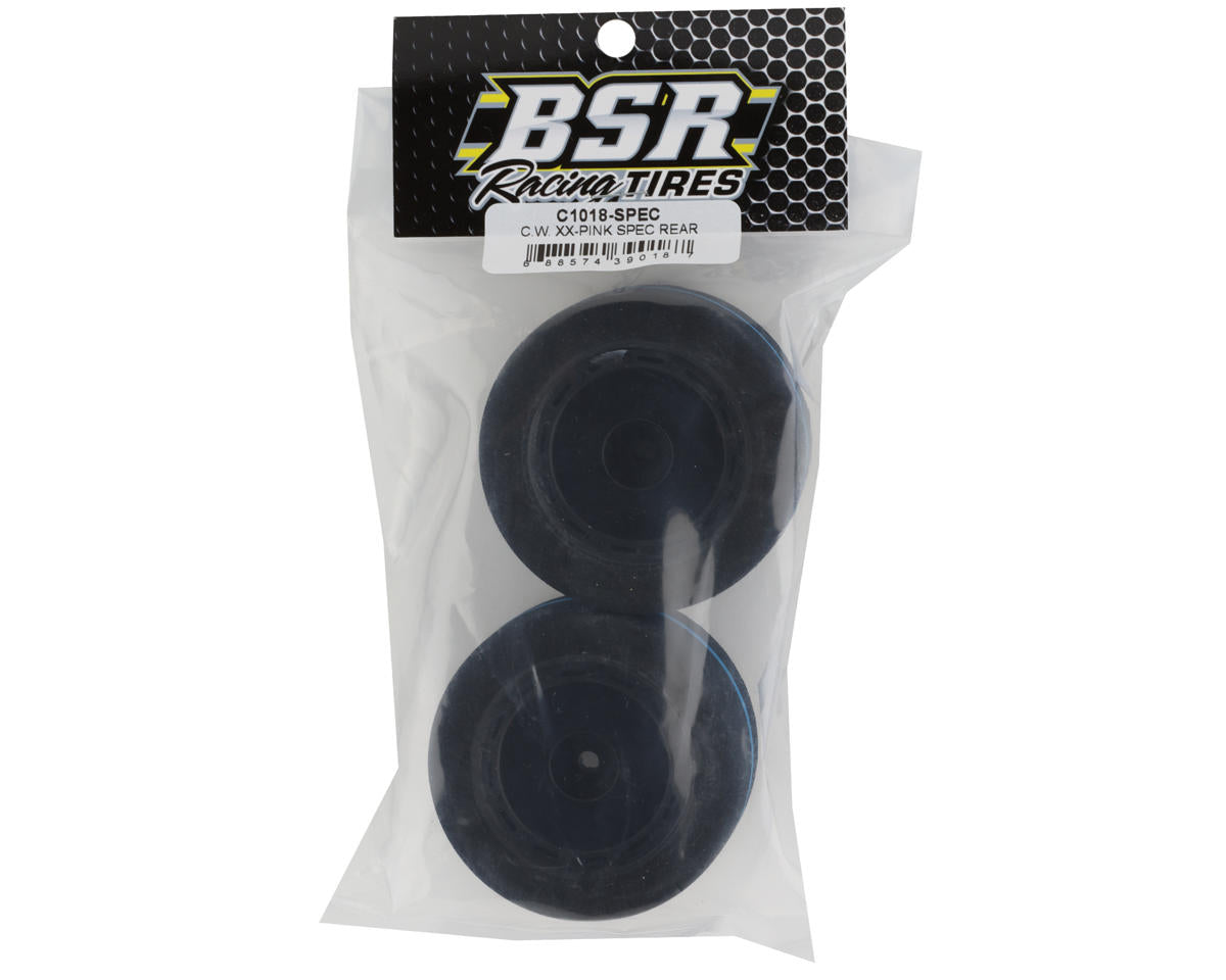 BSR Racing Custom Works Spec Dirt Oval Rear Mounted Foam Tires (2) (XX Pink)