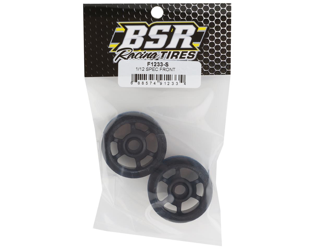 BSR Racing 1/12 Front Mounted Foam Tires (2) (Blue Stripe)