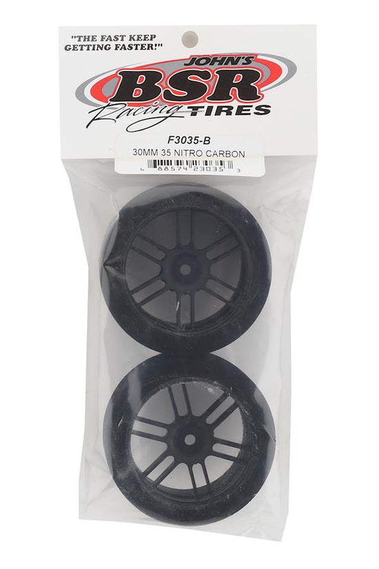 BSR Racing 30mm Nitro Touring Rear Foam Tires (Black) (2) (35 Shore)