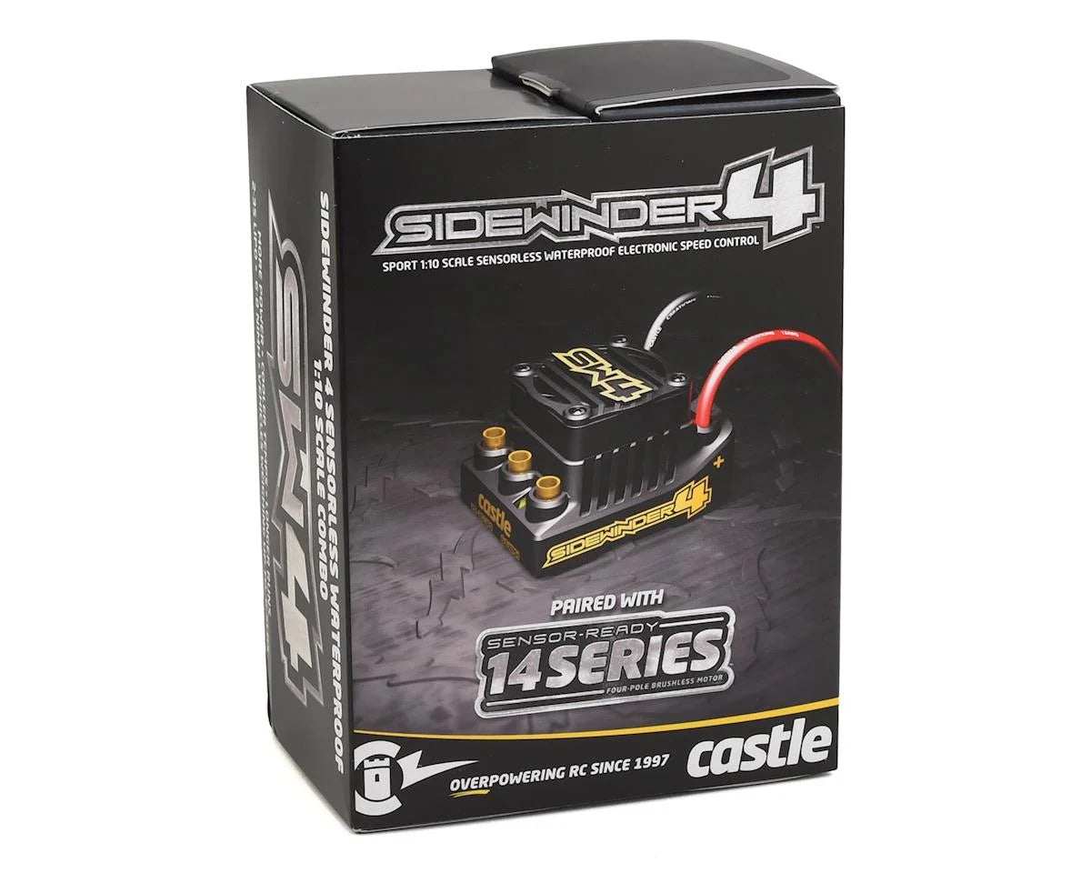 Castle Creations Sidewinder SW4 Waterproof 1/10 ESC/Motor Combo w/1410 (3800kV)