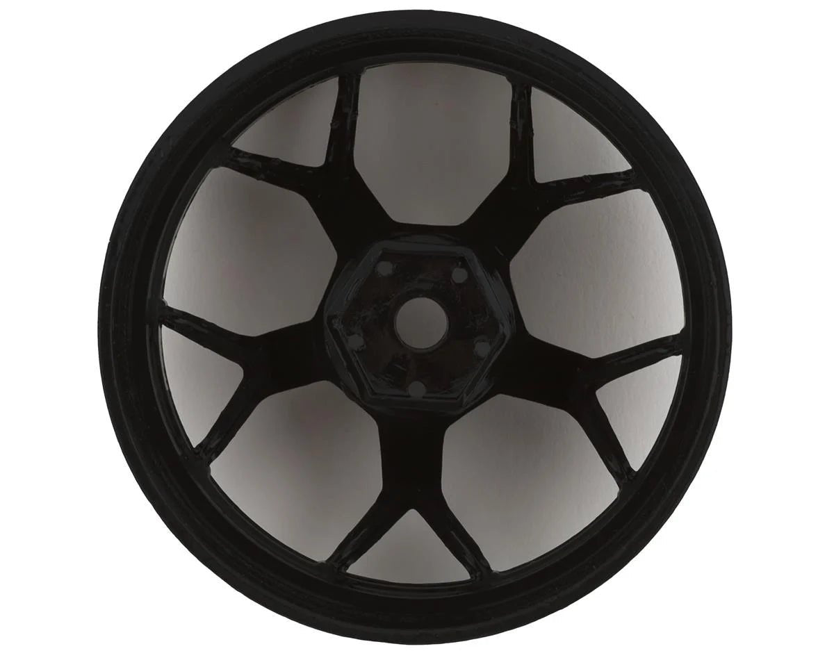 DS Racing Feathery Split Spoke Drift Wheels (Matte Black) (2) (6mm Offset) w/12mm Hex