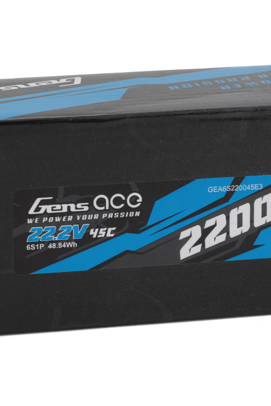 Gens Ace 6S LiPo Battery 45C (22.2V/2200mAh) w/EC3 Connector (Soft Pack)
