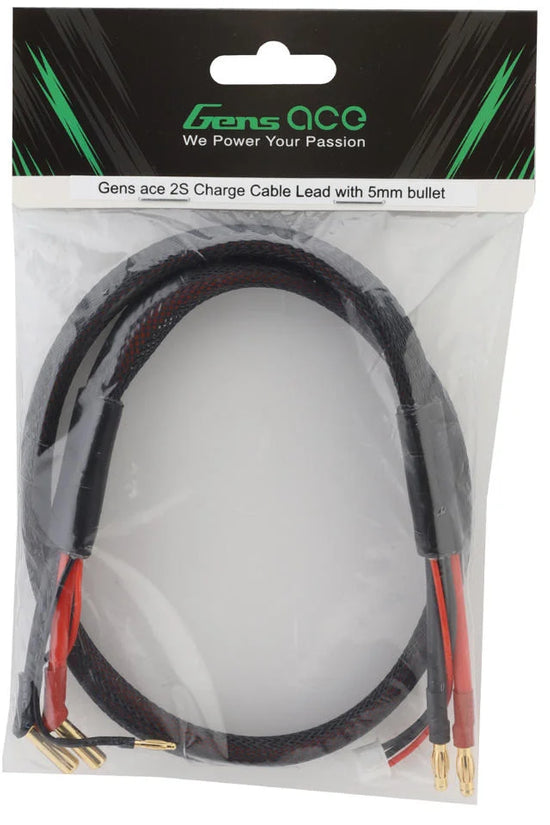 Gens Ace 2S Charge Cable (5mm Battery/4mm Charger)
