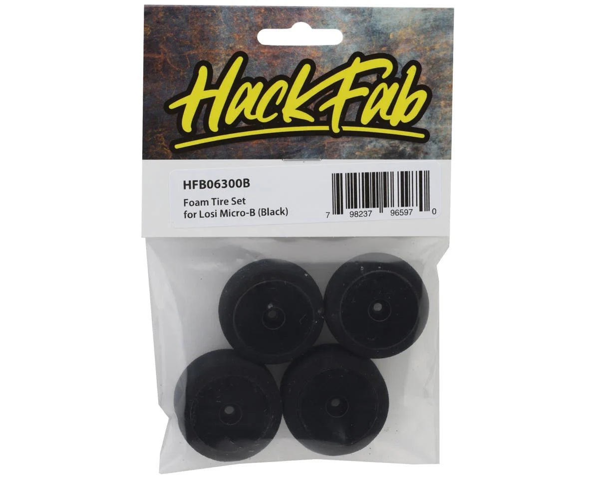 HackFab (4) (Black) Losi Micro-B Foam Tires