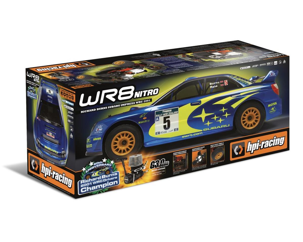 HPI WR8 3.0 WRC 2001 Subaru Impreza 1/8 RTR Nitro Rally Car w/2.4GHz Transmitter