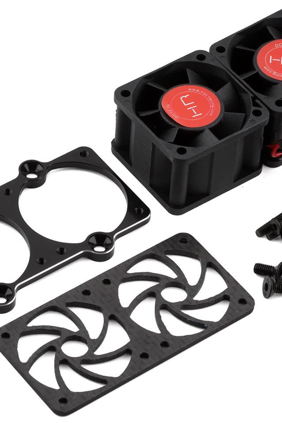 Hot Racing Kraton/Outcast 8S Twin 40mm Twister Motor Cooling Fan Kit (11.1V)