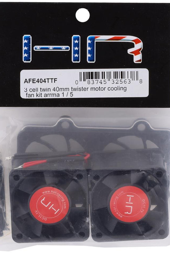 Hot Racing Kraton/Outcast 8S Twin 40mm Twister Motor Cooling Fan Kit (11.1V)