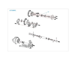 Hot Racing ATF288RC Arrma 4x4 Metal Splined Drive Shafts