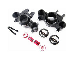 Hot Racing Traxxas T-Maxx/Revo/Summit Aluminum Axle Carriers (Black) w/Bearings & Carbon Arms