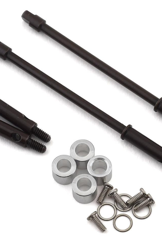 Hot Racing Axial SCX24 +4mm Wide Track Steel Drive Stub Axle Set