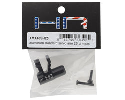 Hot Racing Traxxas X-Maxx CNC-Machined Aluminum Clamp Servo Horn (Black) (25T) (Futaba/TRA/Savox/Orion/ProTek)