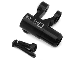 Hot Racing Traxxas X-Maxx CNC-Machined Aluminum Clamp Servo Horn (Black) (25T) (Futaba/TRA/Savox/Orion/ProTek)