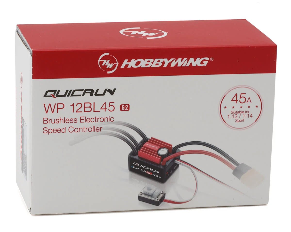 Hobbywing Quicrun WP-12BL45 G2 Waterproof Mini Sensorless Brushless ESC (2-3S)