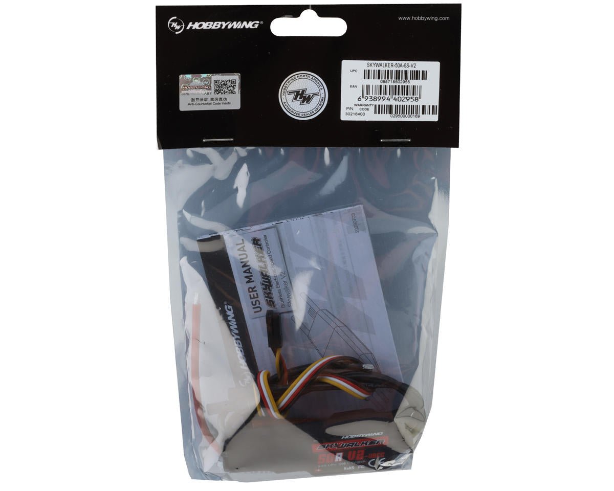 Hobbywing Skywalker(3-6s) 50Amp V2 Plus Brushless ESC