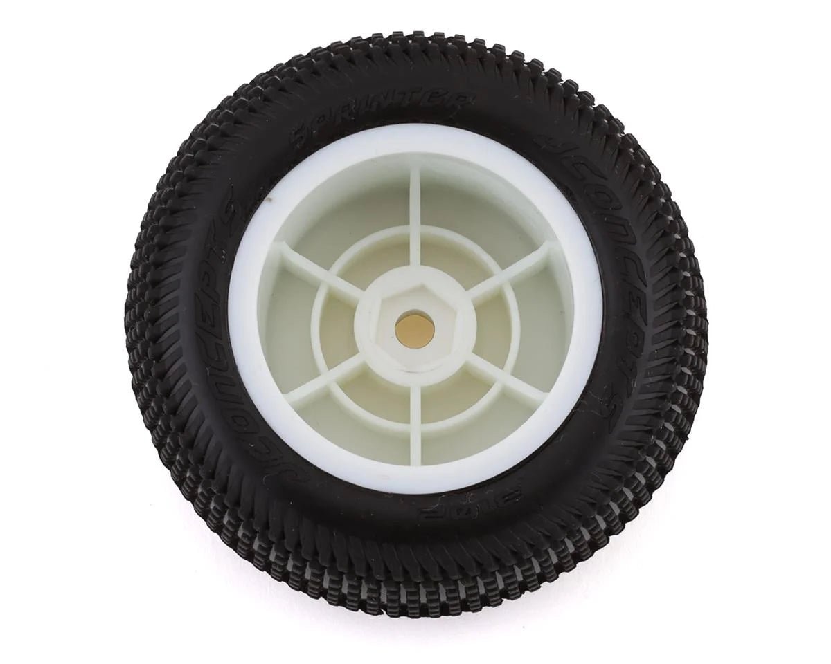 JConcepts (White) (2)Sprinter Pre-Mounted Rear Tires For Mini-T 2.0