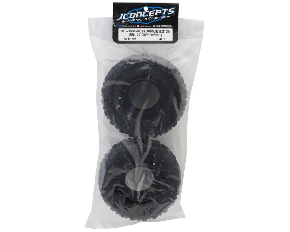 JConcepts Megalithic 2.2" All Terrain Rock Crawler Tires (2) (OD - 5.25”)w/Foam Inserts