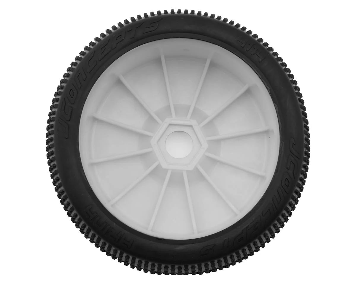 JConcepts Arina Pre-Mounted 1/8th Buggy Tires (White) (2) (Green)