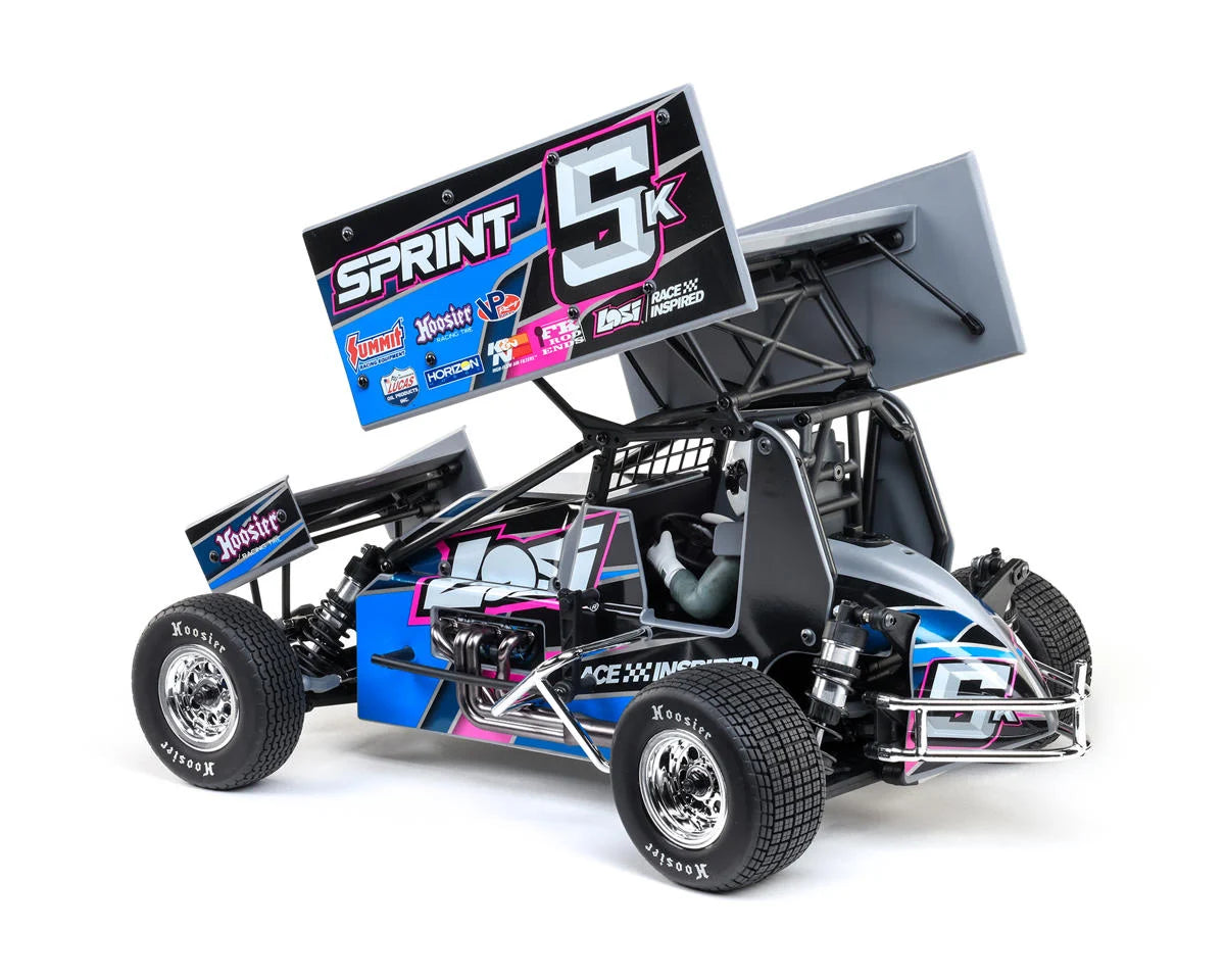 Losi 22S 1/10 Brushless 2WD RTR Sprint Car (Blue) w/SLT2 2.4GHz Radio