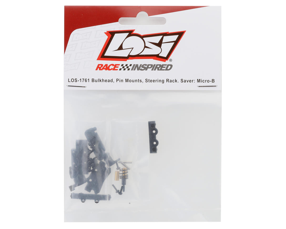 Losi Bulkhead, Steering Rack & Servo Saver Set For Losi Micro-B 1/24,Losi Micro-T 1/28