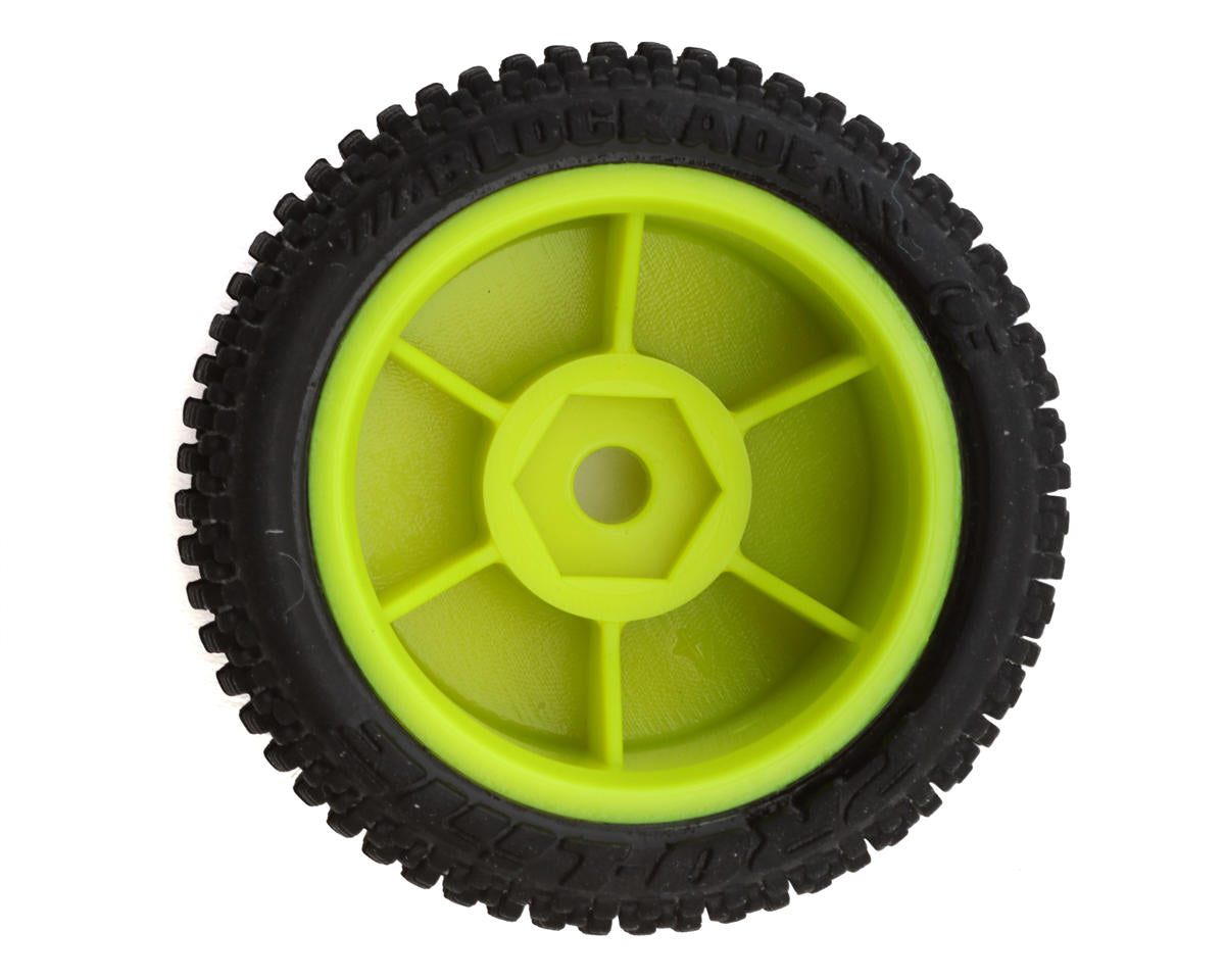 Losi Micro-B Pre-Mounted Tires (Yellow) (4)