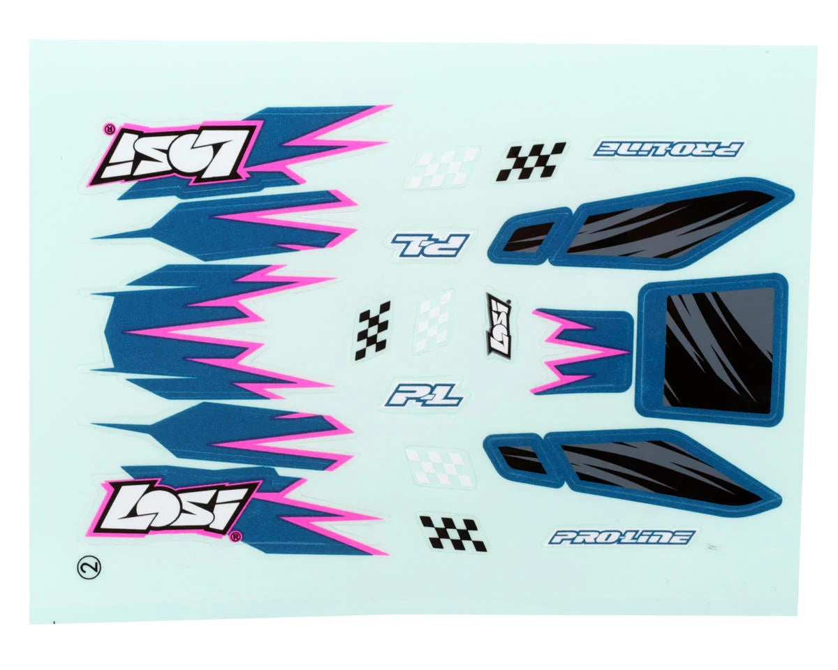 Losi Micro-B Pre-Cut Buggy Body (Clear) w/Wing & Decals