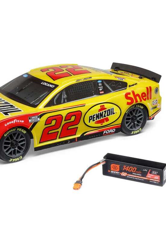 Losi NASCAR #22 Ford Mustang 1/12 2S AWD RTR On-Road Car (Joey Logano) w/2.4GHz Transmitter, Battery, & Charger