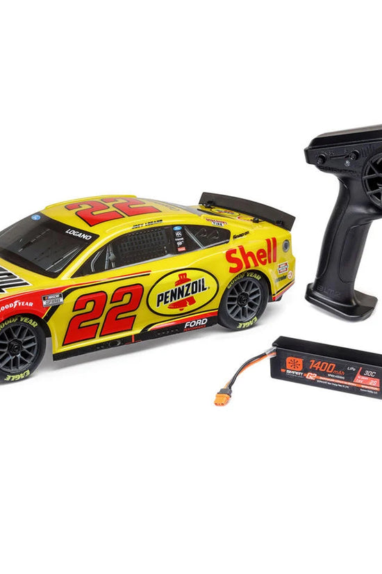 Losi NASCAR #22 Ford Mustang 1/12 2S AWD RTR On-Road Car (Joey Logano) w/2.4GHz Transmitter, Battery, & Charger