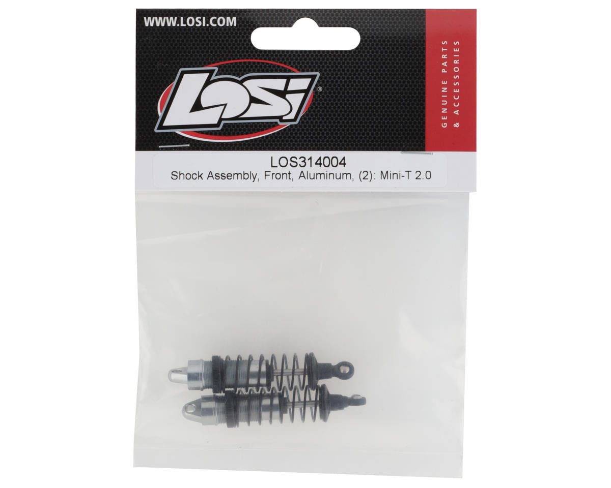 Losi Mini-T 2.0 Aluminum Front Shock Assembly (Silver) (2)