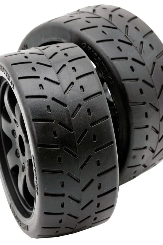 Powerhobby 1/8 Gripper 42/100 Belted Mounted Tires 17mm Black Wheels