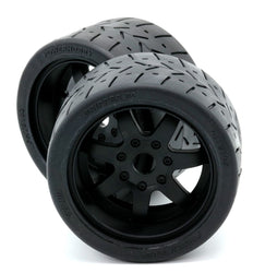 Powerhobby 1/8 Gripper 54/100 Belted Mounted Tires 17mm Black Wheels