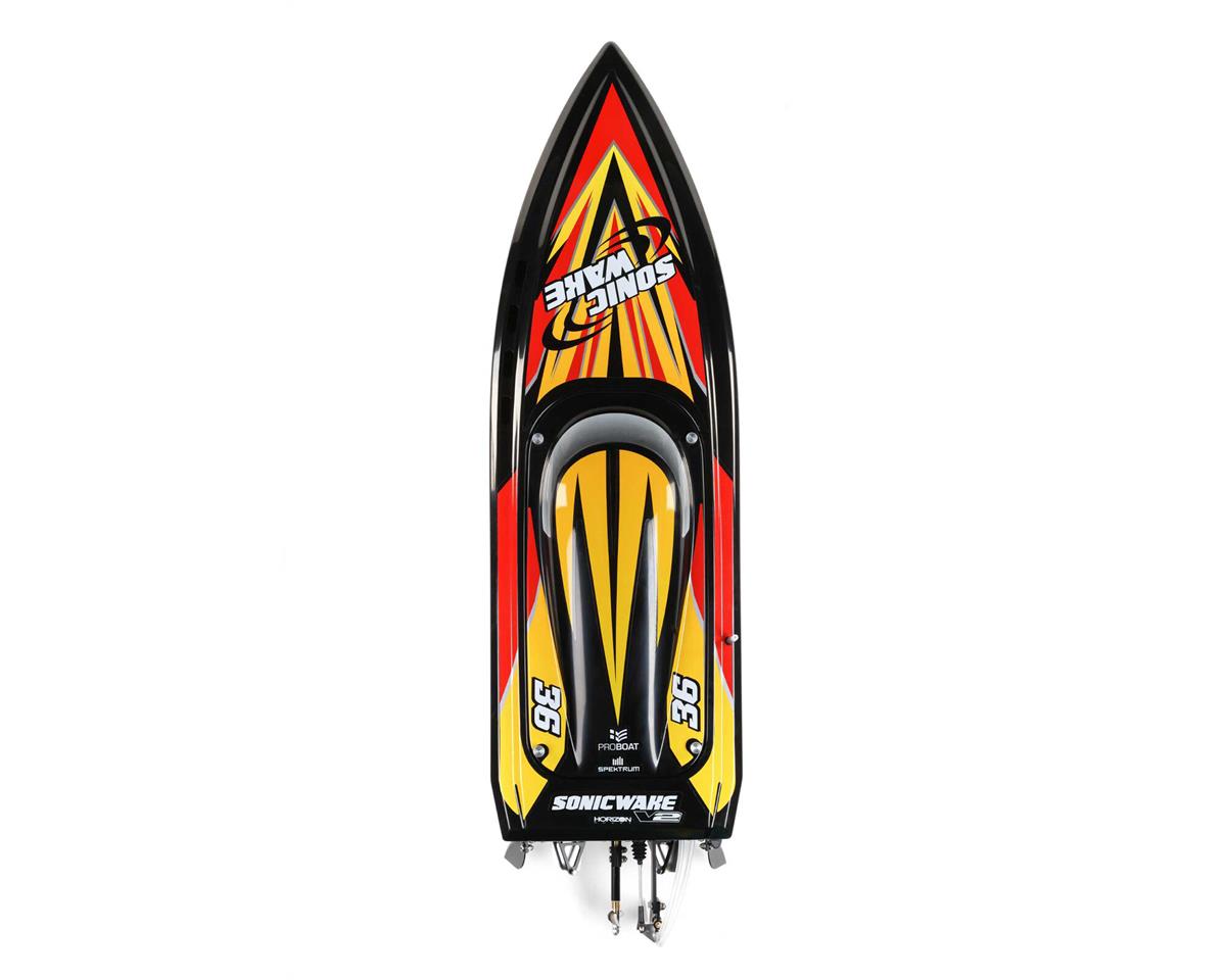 Pro Boat Sonicwake 36" Self-Righting RTR Deep-V Brushless Boat (Black) w/Spektrum SLT3 2.4GHz Radio