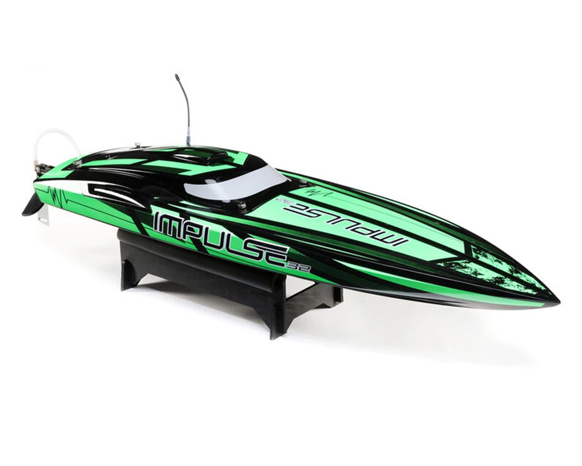 Pro Boat Impulse 32" Deep-V RTR Brushless Boat (Black/Green) w/2.4GHz Radio & SMART