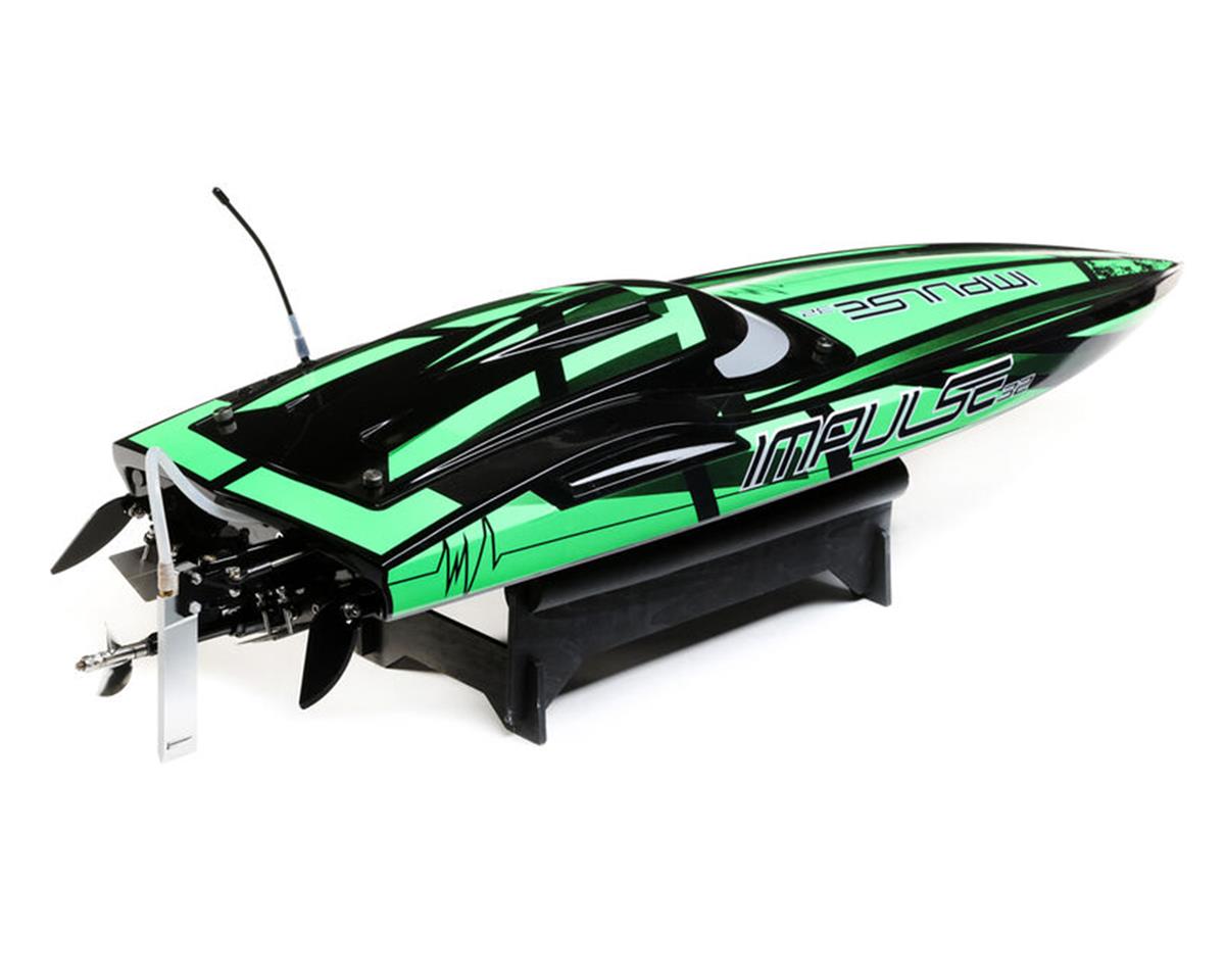 Pro Boat Impulse 32" Deep-V RTR Brushless Boat (Black/Green) w/2.4GHz Radio & SMART