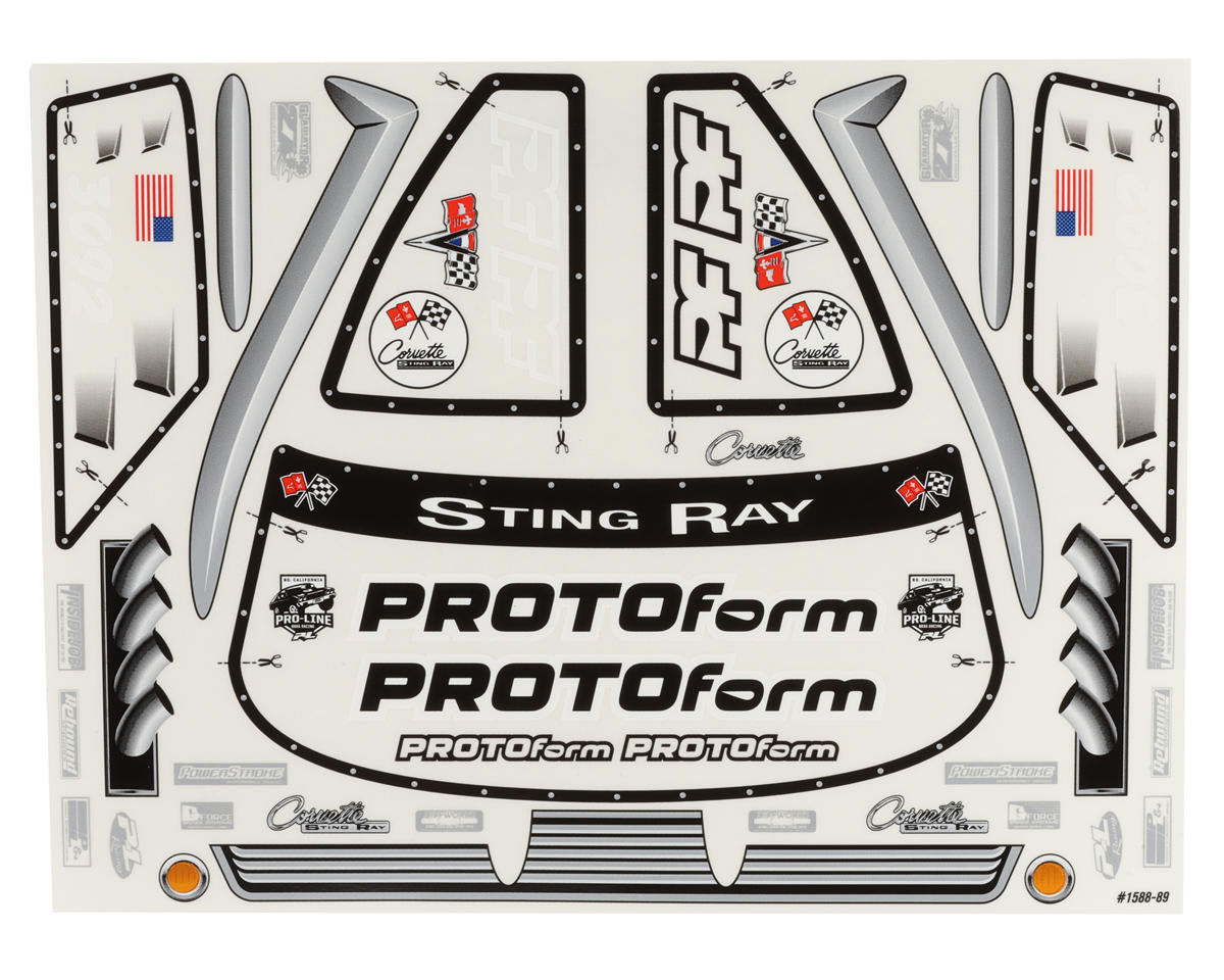 Protoform 1963 Chevrolet Corvette Stingray Pro Mod Drag Car Body (Clear)