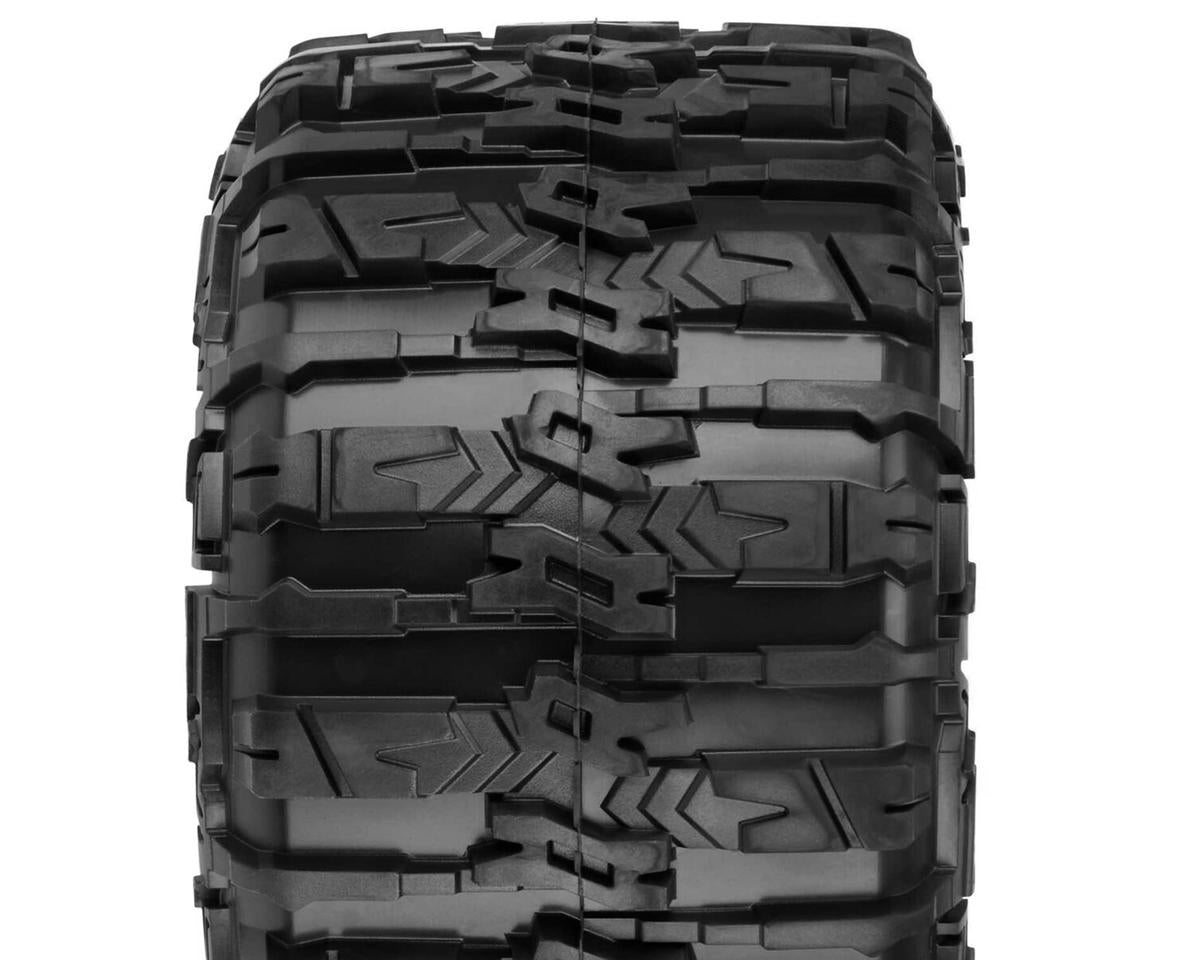 Pro-Line Trencher HP Belted 3.8" Pre-Mounted Truck Tires (2) (Black) (M2) w/Raid Wheels