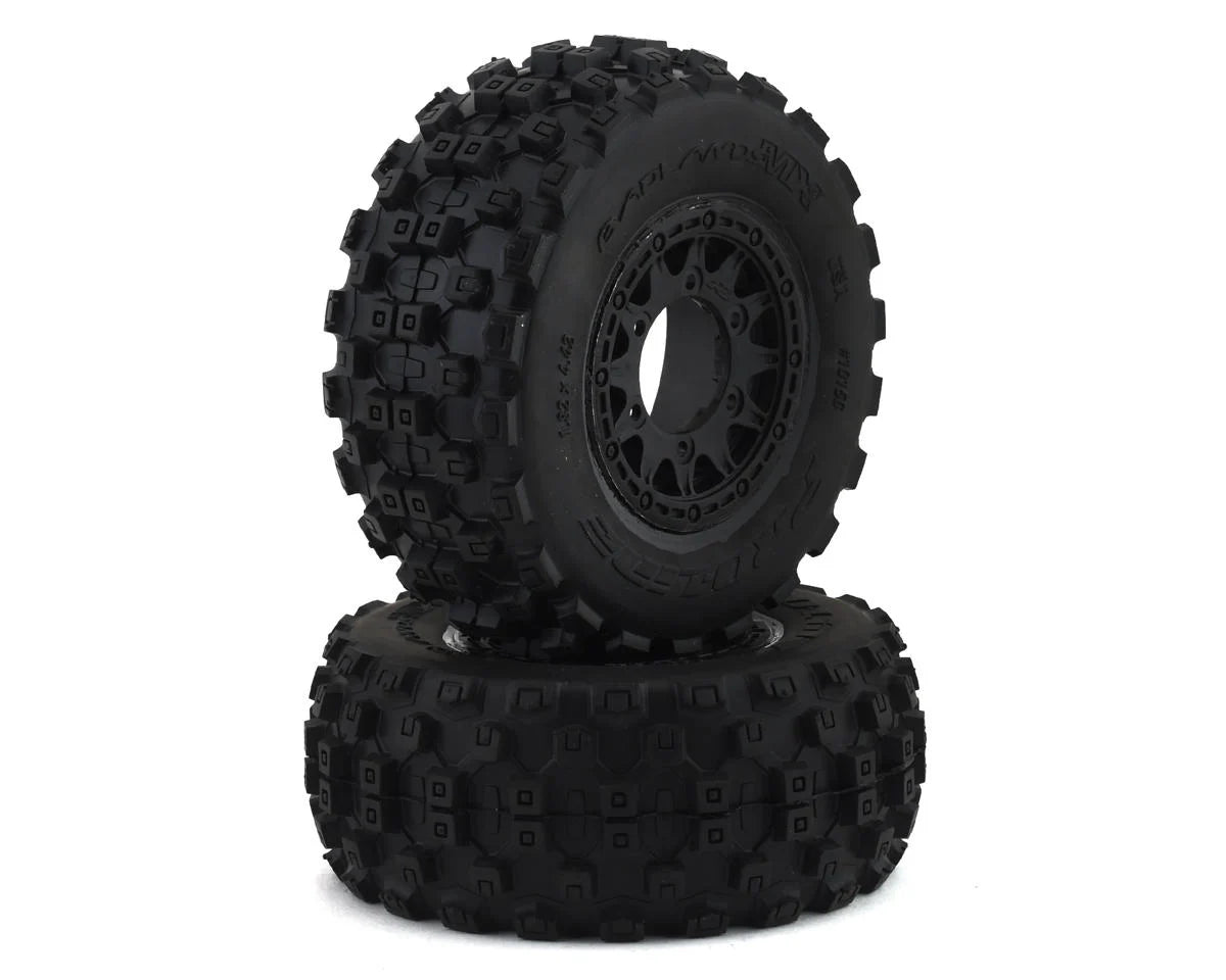 Pro-Line Badlands MX SC Tires on Raid Adj 12mm Hex Wheels for Slash 2WD & 4x4