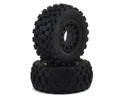 Pro-Line Badlands MX SC Tires w/Raid Wheels (Black) (2) (Electric Front) (M2) w/12mm Hex