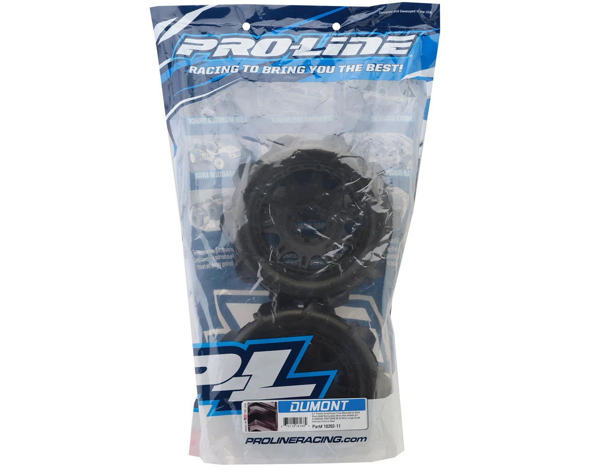 Pro-Line Dumont Paddle 5.7" Pre-Mounted Tires w/Raid Wheels (Black) (2) (Medium) w/24mm Hex