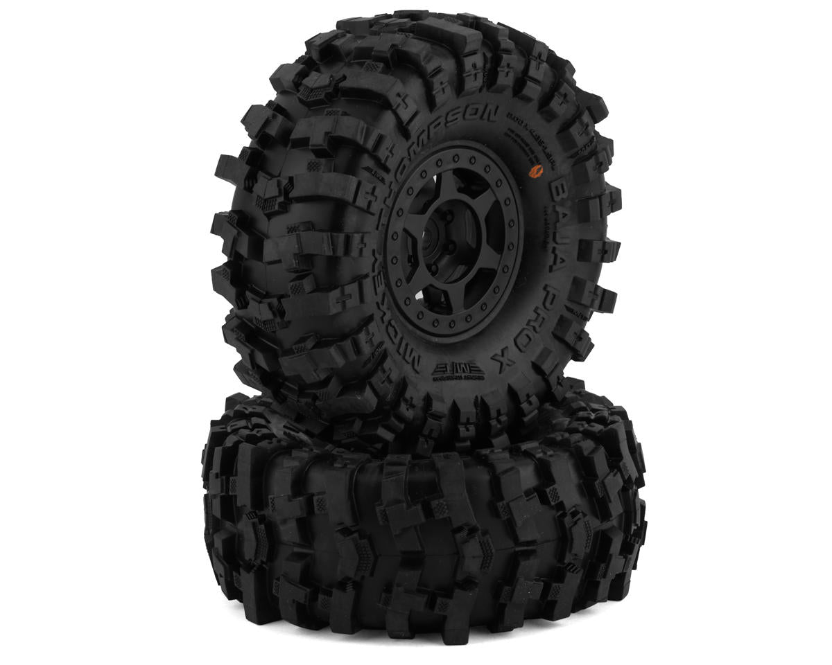 Pro-Line Mickey Thompson Baja Pro X Pre-Mounted 1.9" Rock Crawler Tires (G8) w/Holcomb Bead-Loc Wheels (Black) (2)