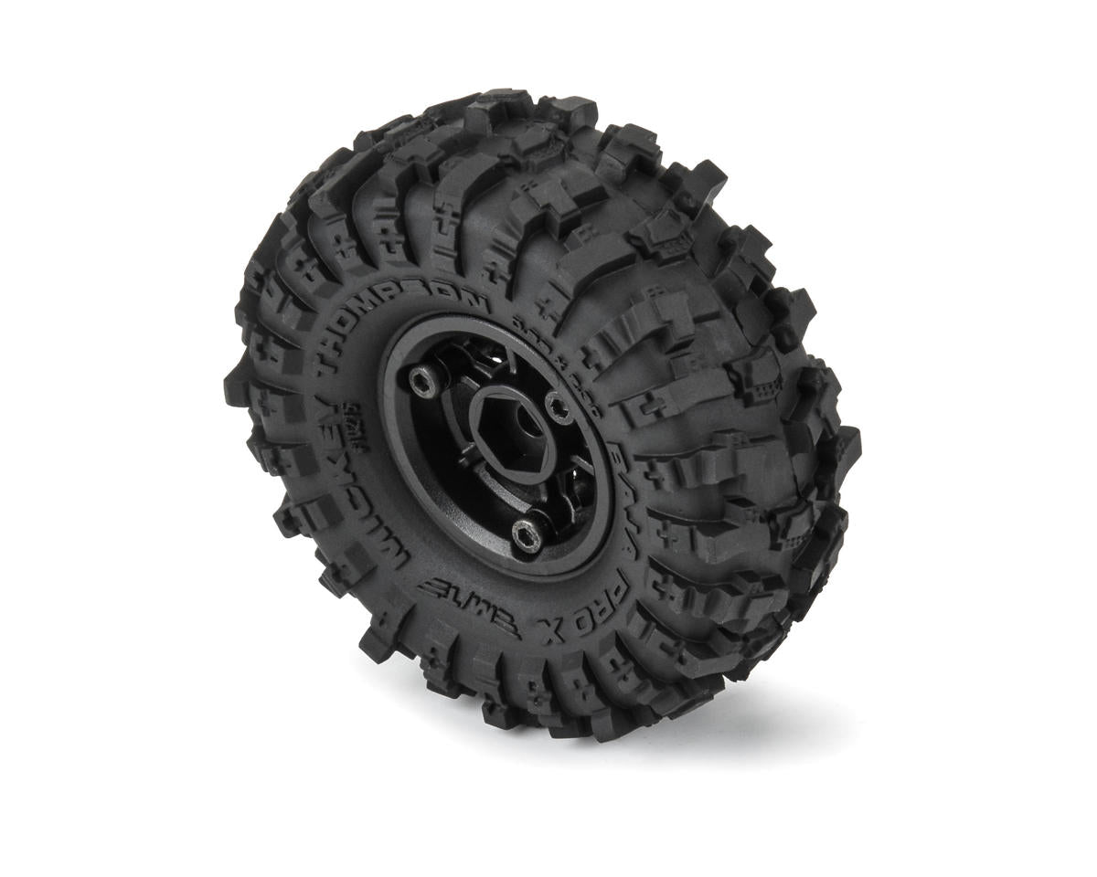 Pro-Line SCX24 1.0" MT Baja Pro X Pre-Mounted Tires (Black) (4) (Medium) w/Holcomb Wheels