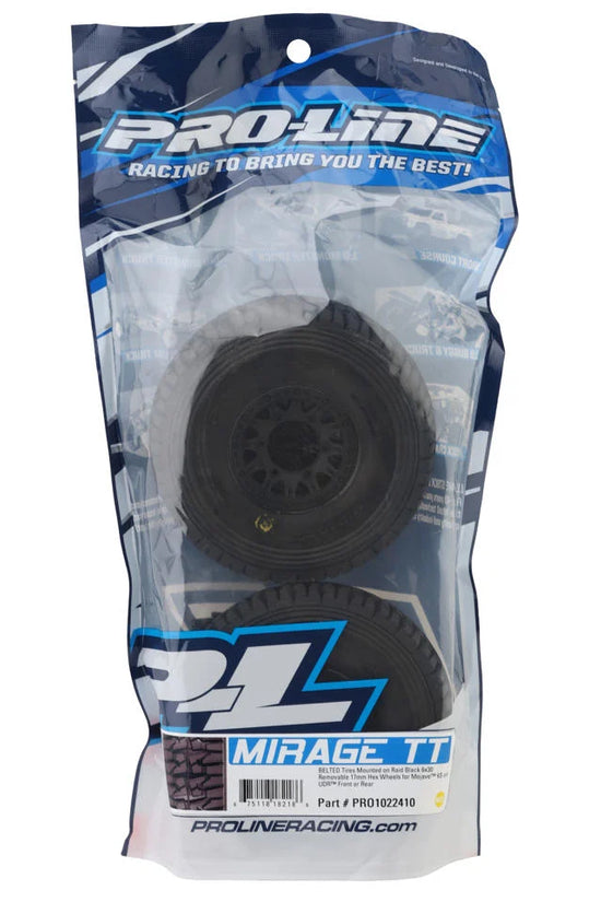 Pro-Line 1/7 Mirage TT BELTED F/R Tires MTD 17mm Blk Raid (2): Mojave 6S, UDR