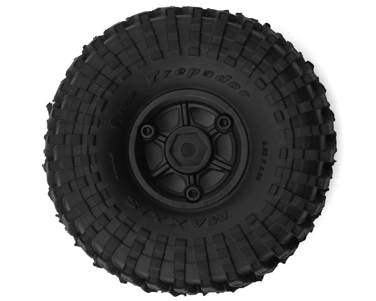 Pro-Line SCX24 1.0" Maxxis Trepador Pre-Mounted Tires (63.5mm OD) (Soft) w/Holcomb Wheels (Black) (4)