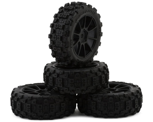 Pro-Line Badlands MX 1.9" Pre-Mounted Buggy Tire w/Mach-10 Wheel (Black) (4) (Medium) (Typhon Grom)