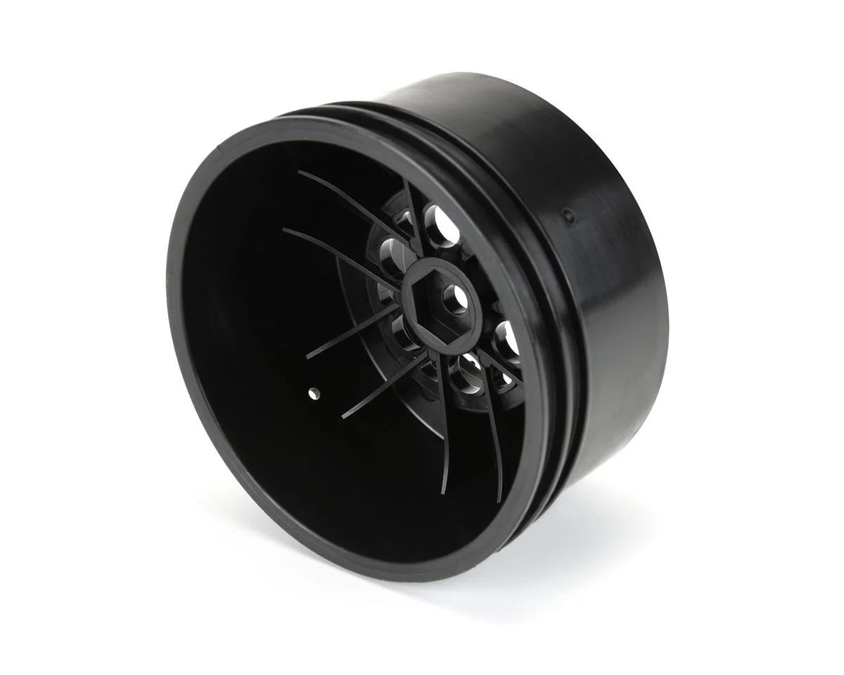 Pro-Line Showtime+ Wide Drag Spec Rear Drag Racing Wheels (2) w/12mm Hex (Black)